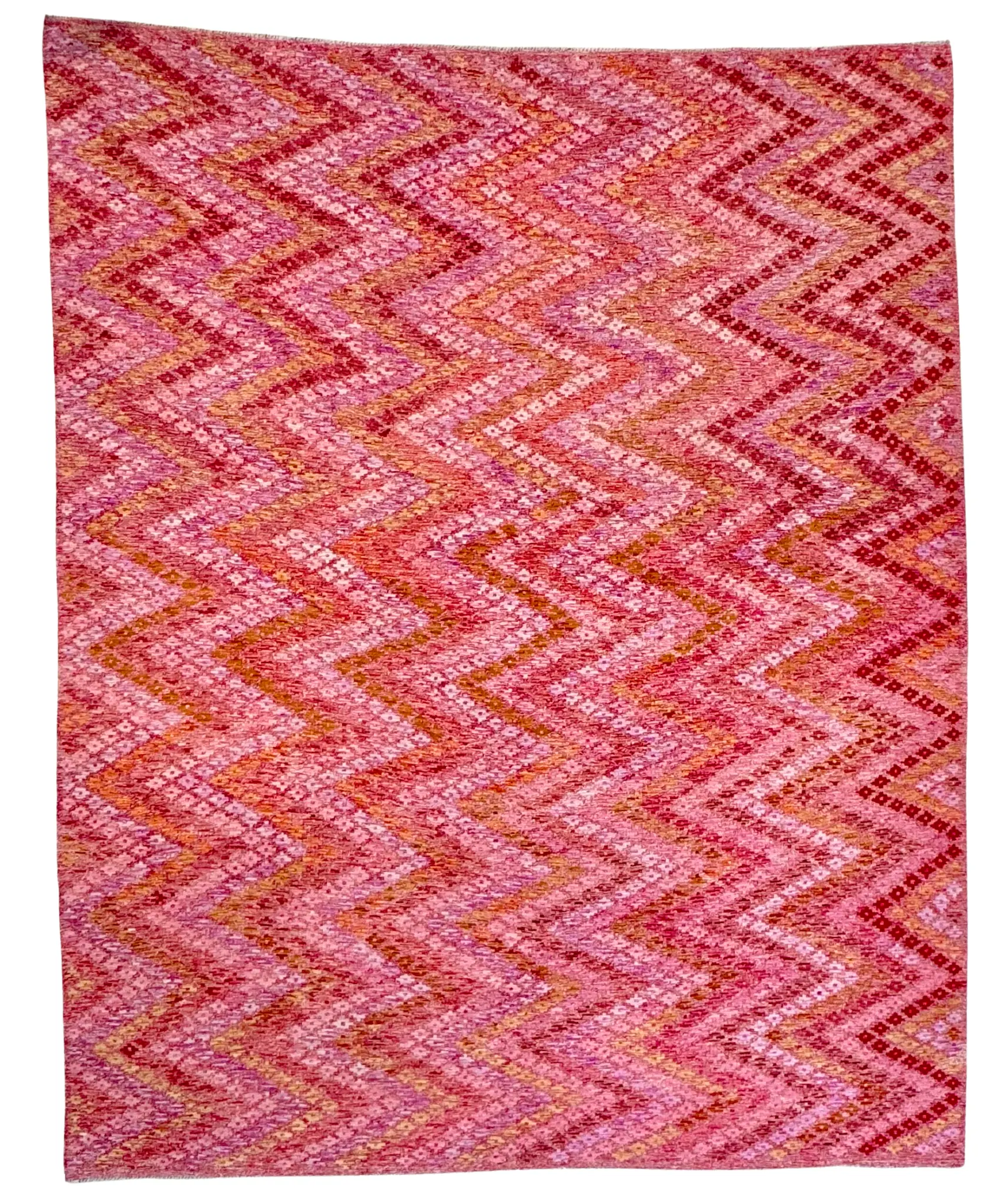 669456 8×8 Grand tapis Kilim rouge